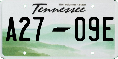 TN license plate A2709E