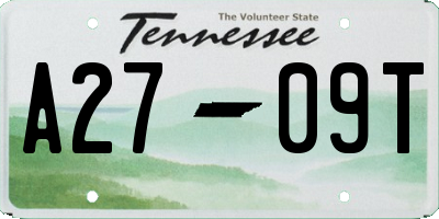 TN license plate A2709T