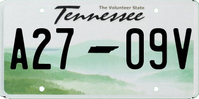 TN license plate A2709V