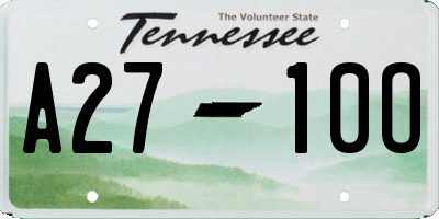 TN license plate A2710O