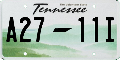TN license plate A2711I