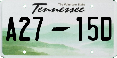 TN license plate A2715D