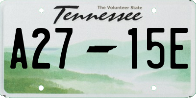 TN license plate A2715E