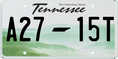 TN license plate A2715T