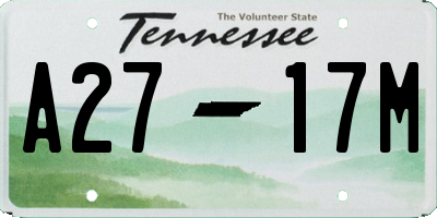 TN license plate A2717M