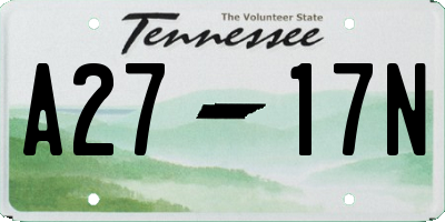 TN license plate A2717N