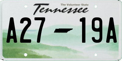 TN license plate A2719A