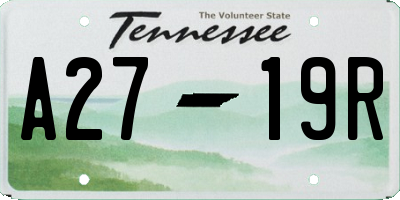 TN license plate A2719R