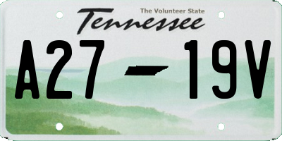 TN license plate A2719V