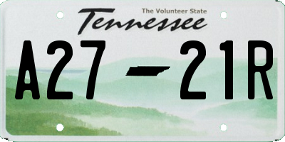 TN license plate A2721R