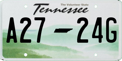 TN license plate A2724G