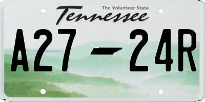 TN license plate A2724R