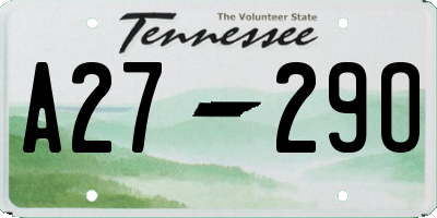 TN license plate A2729O