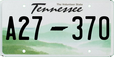 TN license plate A2737O