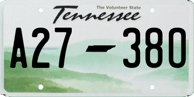 TN license plate A2738O