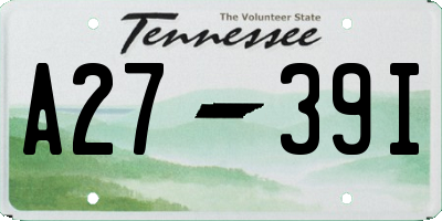 TN license plate A2739I
