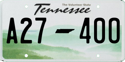 TN license plate A2740O