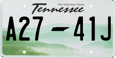 TN license plate A2741J