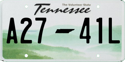 TN license plate A2741L