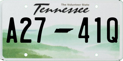 TN license plate A2741Q