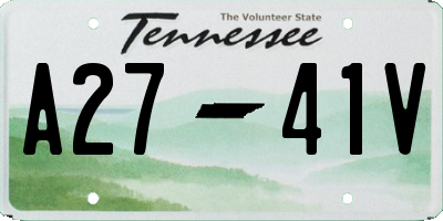 TN license plate A2741V