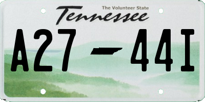 TN license plate A2744I