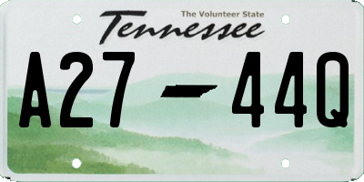 TN license plate A2744Q