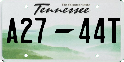 TN license plate A2744T