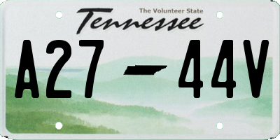 TN license plate A2744V