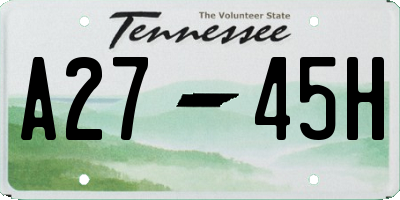 TN license plate A2745H