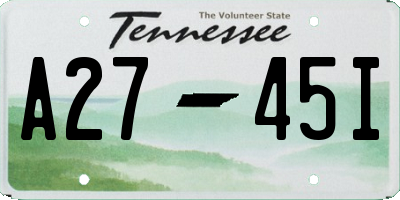 TN license plate A2745I