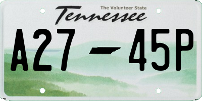 TN license plate A2745P