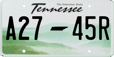 TN license plate A2745R