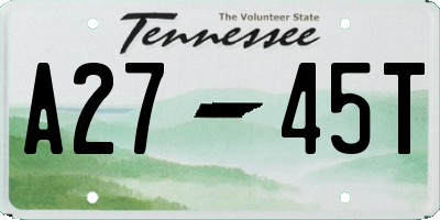 TN license plate A2745T