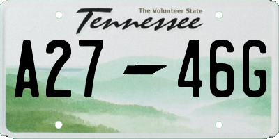 TN license plate A2746G