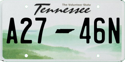 TN license plate A2746N