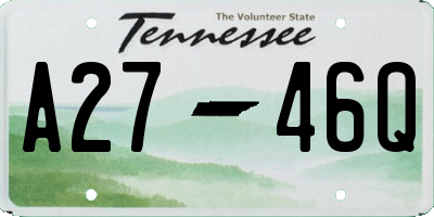 TN license plate A2746Q