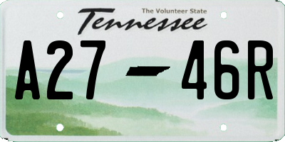 TN license plate A2746R