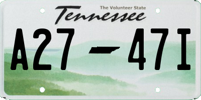 TN license plate A2747I