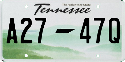 TN license plate A2747Q
