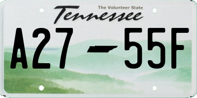 TN license plate A2755F