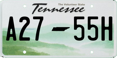 TN license plate A2755H