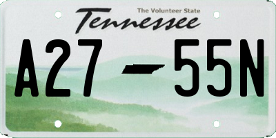 TN license plate A2755N