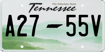 TN license plate A2755V
