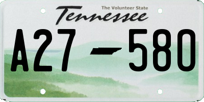 TN license plate A2758O