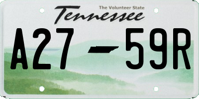 TN license plate A2759R