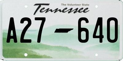 TN license plate A2764O