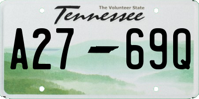 TN license plate A2769Q