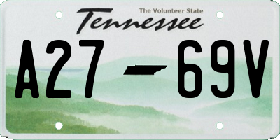 TN license plate A2769V