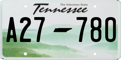 TN license plate A2778O
